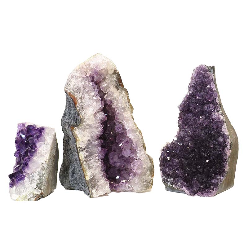 1.70kg Amethyst Crystal Geode Specimen Set 3 Pieces N88 5 Amethyst Crystal Geode Specimen N88 | Himalayan Salt Factory