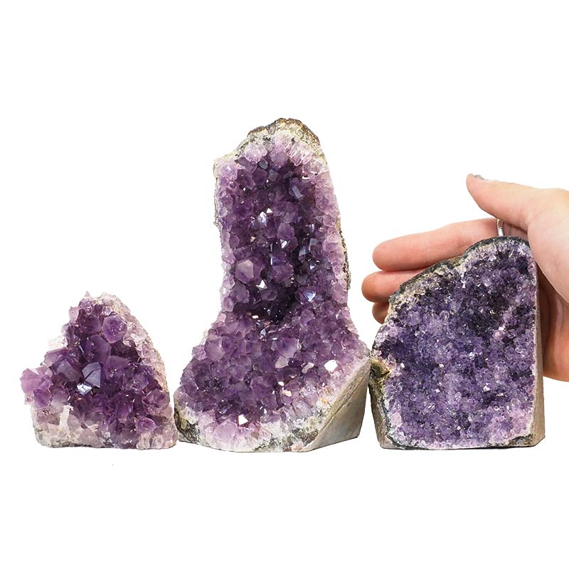 1.57kg Amethyst Crystal Geode Specimen Set 3 Pieces N90 4 Amethyst Crystal Geode Specimen N90 | Himalayan Salt Factory