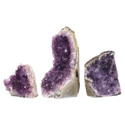 1.57kg Amethyst Crystal Geode Specimen Set 3 Pieces N90 7 Amethyst Crystal Geode Specimen N90 | Himalayan Salt Factory