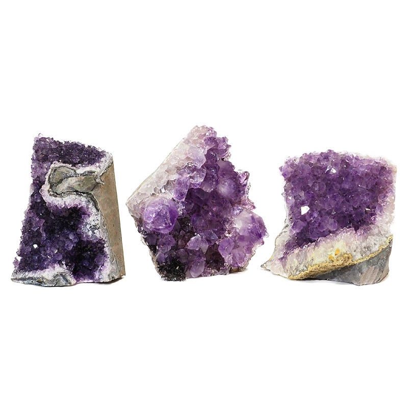 1.83kg Amethyst Crystal Geode Specimen Set 3 Pieces N91 5 Amethyst Crystal Geode Specimen N91 | Himalayan Salt Factory