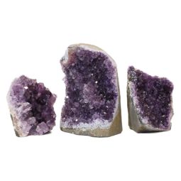 1.72kg Amethyst Crystal Geode Specimen Set 3 Pieces N93 7 Amethyst Crystal Geode Specimen N93 | Himalayan Salt Factory