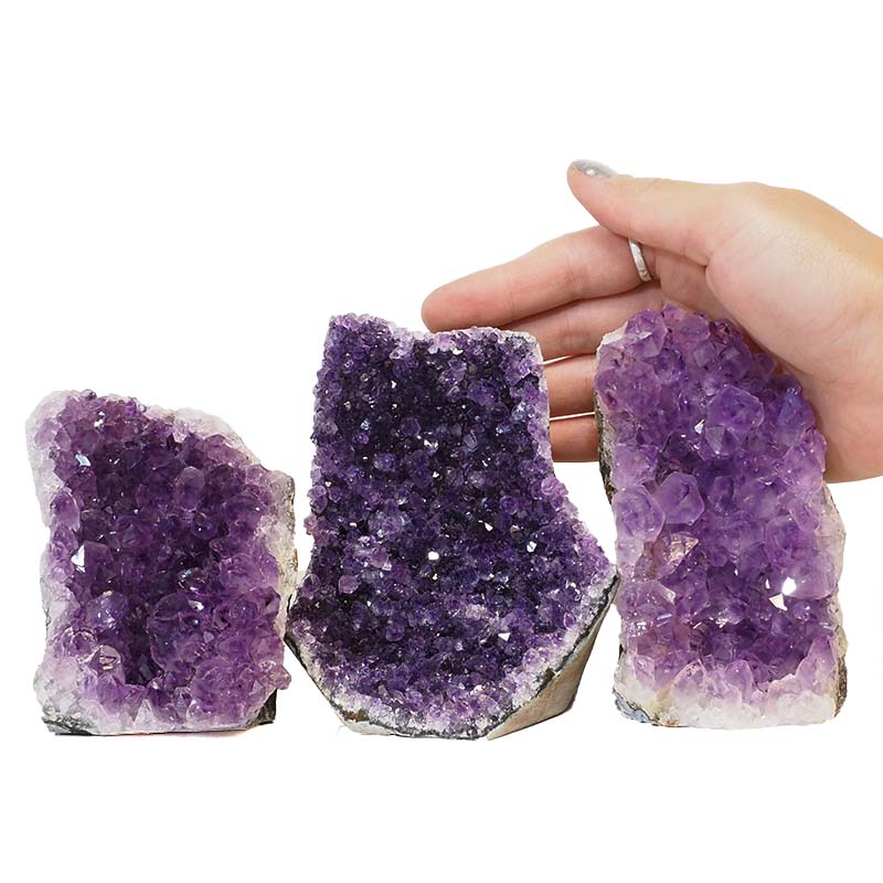 1.60kg Amethyst Crystal Geode Specimen Set 3 Pieces N96 4 Amethyst Crystal Geode Specimen N96 | Himalayan Salt Factory