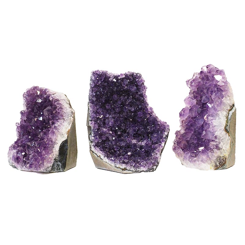 1.60kg Amethyst Crystal Geode Specimen Set 3 Pieces N96 5 Amethyst Crystal Geode Specimen N96 | Himalayan Salt Factory
