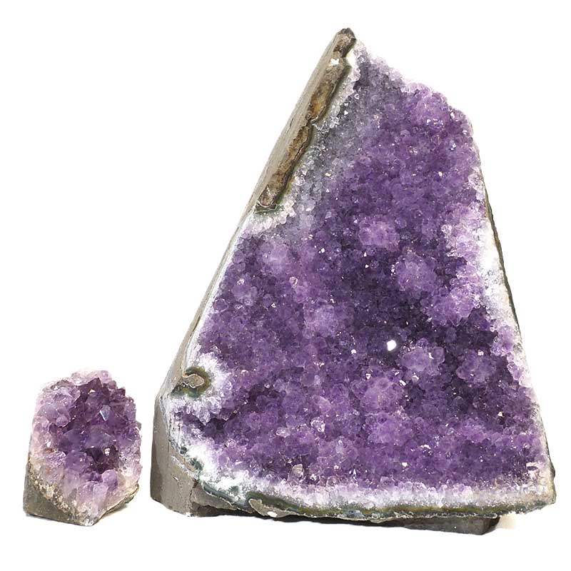 1.88kg Amethyst Crystal Geode Specimen Set 2 Pieces P386 3 Amethyst Crystal Geode Specimen Set 2 Pieces P386 | Himalayan Salt Factory