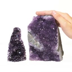 1.90kg Amethyst Crystal Geode Specimen Set 2 Pieces P390 6 Amethyst Crystal Geode Specimen Set 2 Pieces P390 | Himalayan Salt Factory
