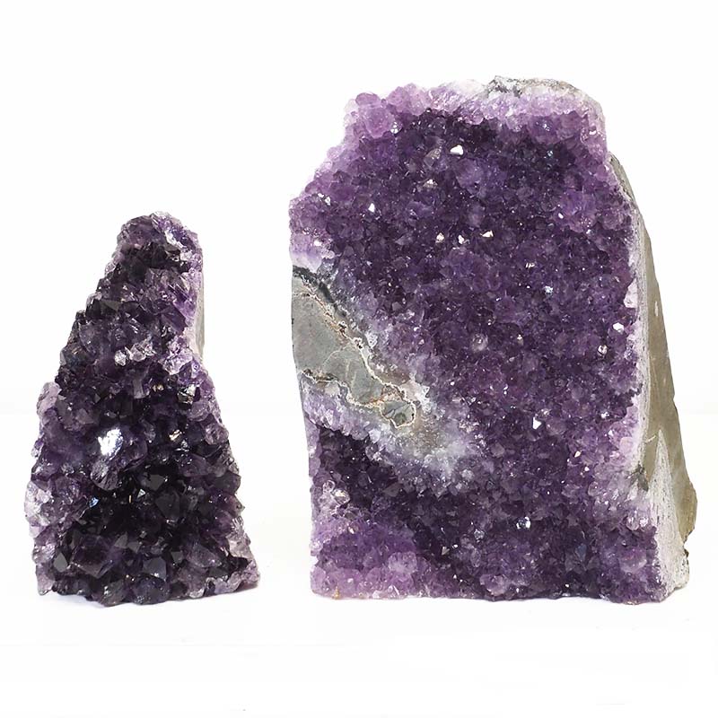 1.90kg Amethyst Crystal Geode Specimen Set 2 Pieces P390 3 Amethyst Crystal Geode Specimen Set 2 Pieces P390 | Himalayan Salt Factory