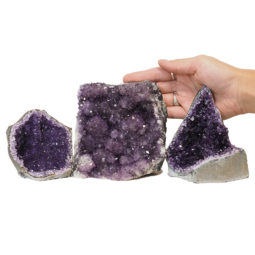 1.95kg Amethyst Crystal Geode Specimen Set 3 Pieces N124 6 Amethyst Crystal Geode Specimen Set N124 | Himalayan Salt Factory