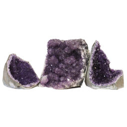 1.95kg Amethyst Crystal Geode Specimen Set 3 Pieces N124 7 Amethyst Crystal Geode Specimen Set N124 | Himalayan Salt Factory