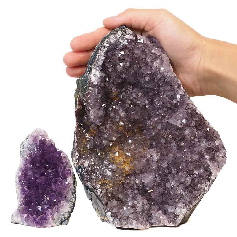2.36kg Amethyst Crystal Geode Specimen Set 2 Pieces N127 4 Amethyst Crystal Geode Specimen Set N127 | Himalayan Salt Factory