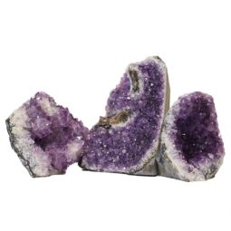 1.91kg Amethyst Crystal Geode Specimen Set 3 Pieces N131 7 Amethyst Crystal Geode Specimen Set N131 | Himalayan Salt Factory