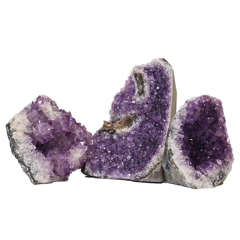 1.91kg Amethyst Crystal Geode Specimen Set 3 Pieces N131 5 Amethyst Crystal Geode Specimen Set N131 | Himalayan Salt Factory