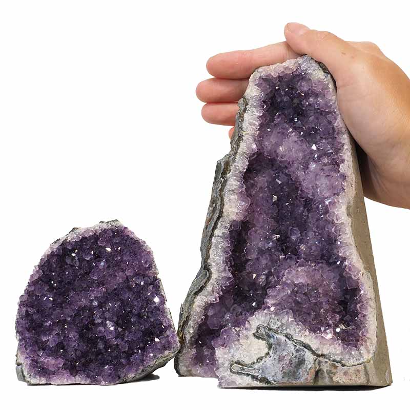 2.05kg Amethyst Crystal Geode Specimen Set 2 Pieces N133 4 Amethyst Crystal Geode Specimen Set N133 | Himalayan Salt Factory