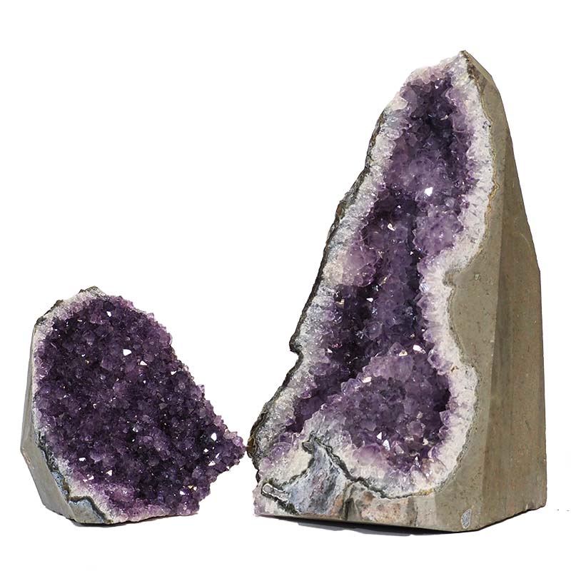 2.05kg Amethyst Crystal Geode Specimen Set 2 Pieces N133 5 Amethyst Crystal Geode Specimen Set N133 | Himalayan Salt Factory