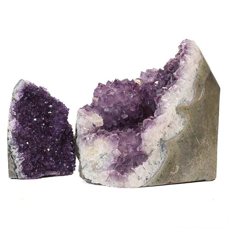 2.73kg Amethyst Crystal Geode Specimen Set 2 Pieces N134 5 Amethyst Crystal Geode Specimen Set N134 | Himalayan Salt Factory