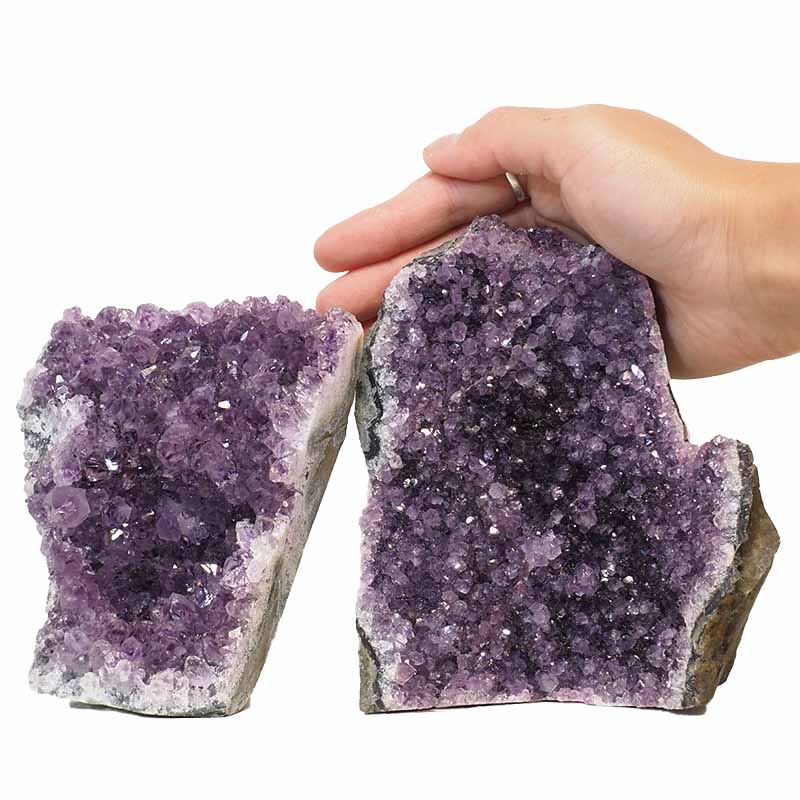 1.80kg Amethyst Crystal Geode Specimen Set 2 Pieces N135 4 Amethyst Crystal Geode Specimen Set N135 | Himalayan Salt Factory