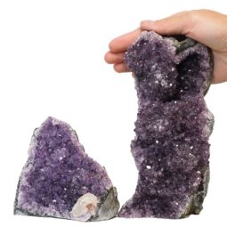 1.99kg Amethyst Crystal Geode Specimen Set 2 Pieces N136 6 Amethyst Crystal Geode Specimen Set N136 | Himalayan Salt Factory