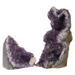 1.99kg Amethyst Crystal Geode Specimen Set 2 Pieces N136 7 Amethyst Crystal Geode Specimen Set N136 | Himalayan Salt Factory
