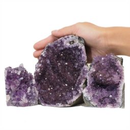 1.86kg Amethyst Crystal Geode Specimen Set 3 Pieces N138 6 Amethyst Crystal Geode Specimen Set N138 | Himalayan Salt Factory