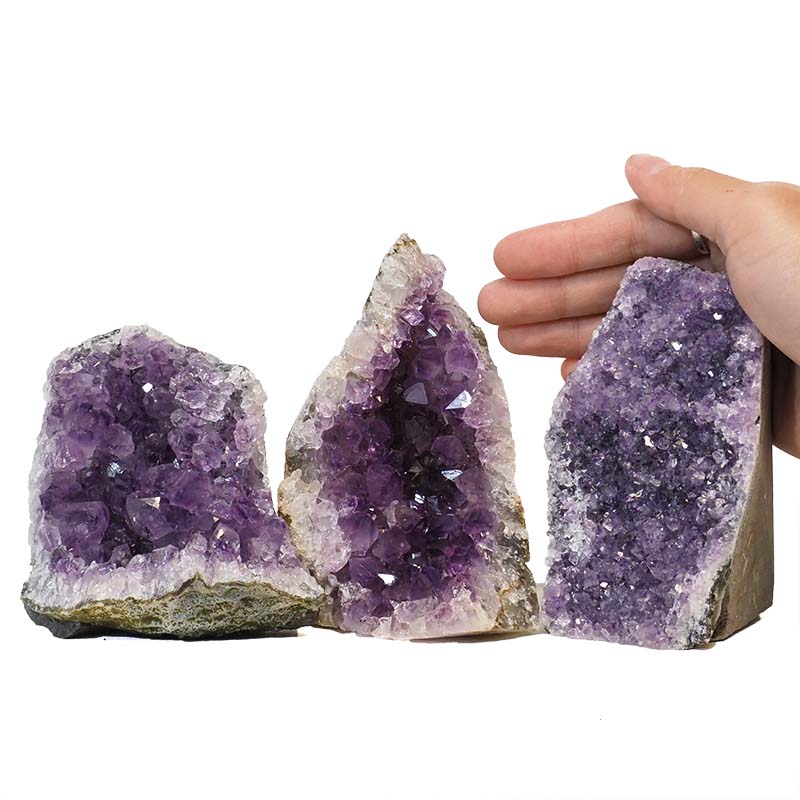 1.59kg Amethyst Crystal Geode Specimen Set 3 Pieces N142 4 Amethyst Crystal Geode Specimen Set N142 | Himalayan Salt Factory