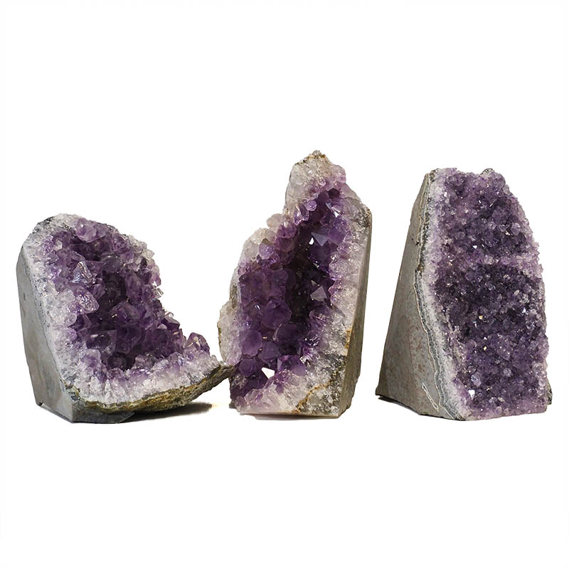 1.59kg Amethyst Crystal Geode Specimen Set 3 Pieces N142 5 Amethyst Crystal Geode Specimen Set N142 | Himalayan Salt Factory