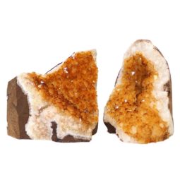 Citrine Crystal Geode Specimen Set N107 | Himalayan Salt Factory