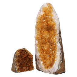 1.73kg Citrine Crystal Geode Specimen Set 2 Pieces N110 7 Citrine Crystal Geode Specimen Set N110 | Himalayan Salt Factory