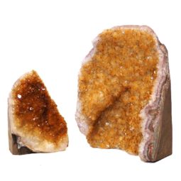 1.53kg Citrine Crystal Geode Specimen Set 2 Pieces N111 7 Citrine Crystal Geode Specimen Set N111 | Himalayan Salt Factory