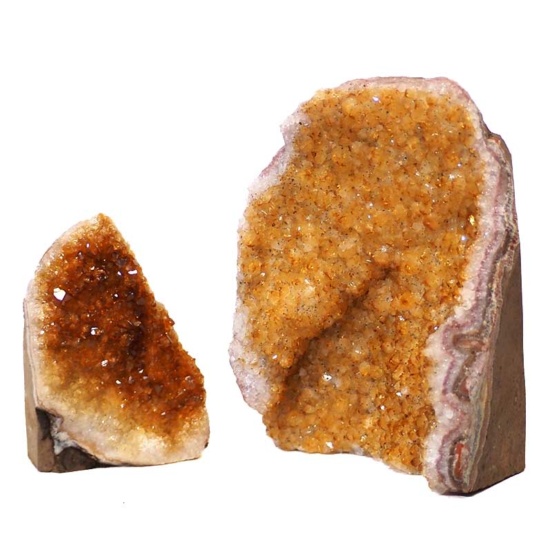 1.53kg Citrine Crystal Geode Specimen Set 2 Pieces N111 5 Citrine Crystal Geode Specimen Set N111 | Himalayan Salt Factory