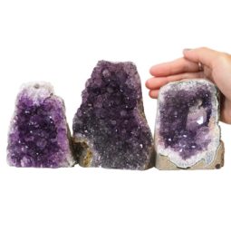 2.03kg Amethyst Crystal Geode Specimen Set 3 Pieces N113 6 Citrine Crystal Geode Specimen Set N113 | Himalayan Salt Factory
