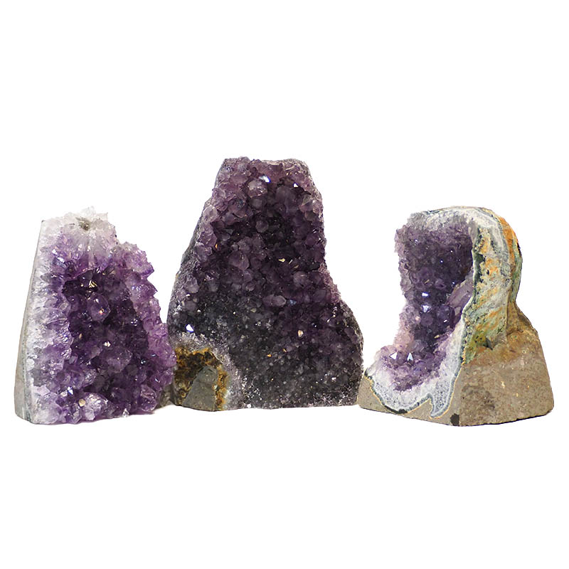 2.03kg Amethyst Crystal Geode Specimen Set 3 Pieces N113 5 Citrine Crystal Geode Specimen Set N113 | Himalayan Salt Factory