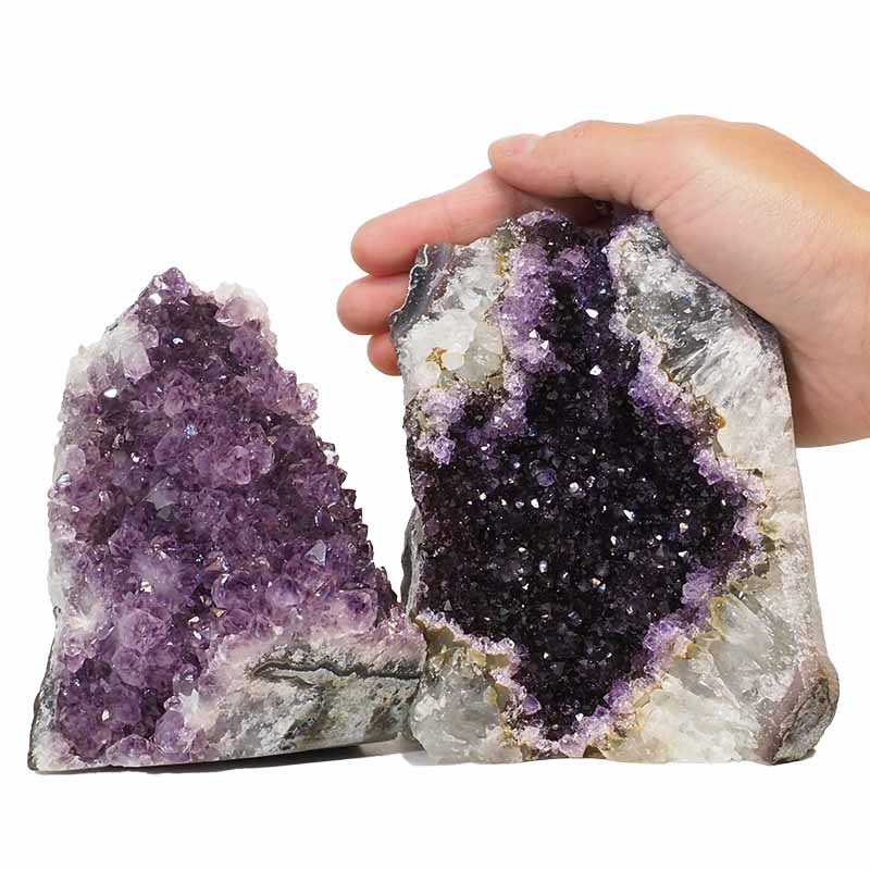 1.80kg Amethyst Crystal Geode Specimen Set 2 Pieces N121 4 Amethyst Crystal Geode Specimen N121 | Himalayan Salt Factory