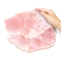 Rose Quartz Polished Slab Plate S876 6 Rose Quartz Crystal Plate S876 | Himalayan Salt Factory