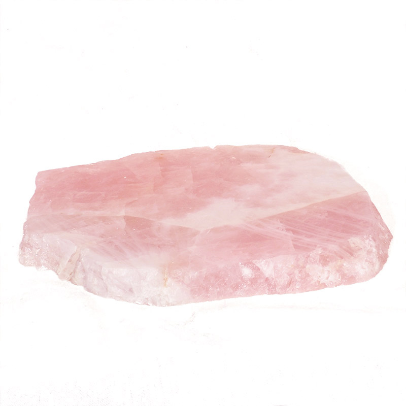 Rose Quartz Polished Slab Plate S876 5 Rose Quartz Crystal Plate S876 | Himalayan Salt Factory