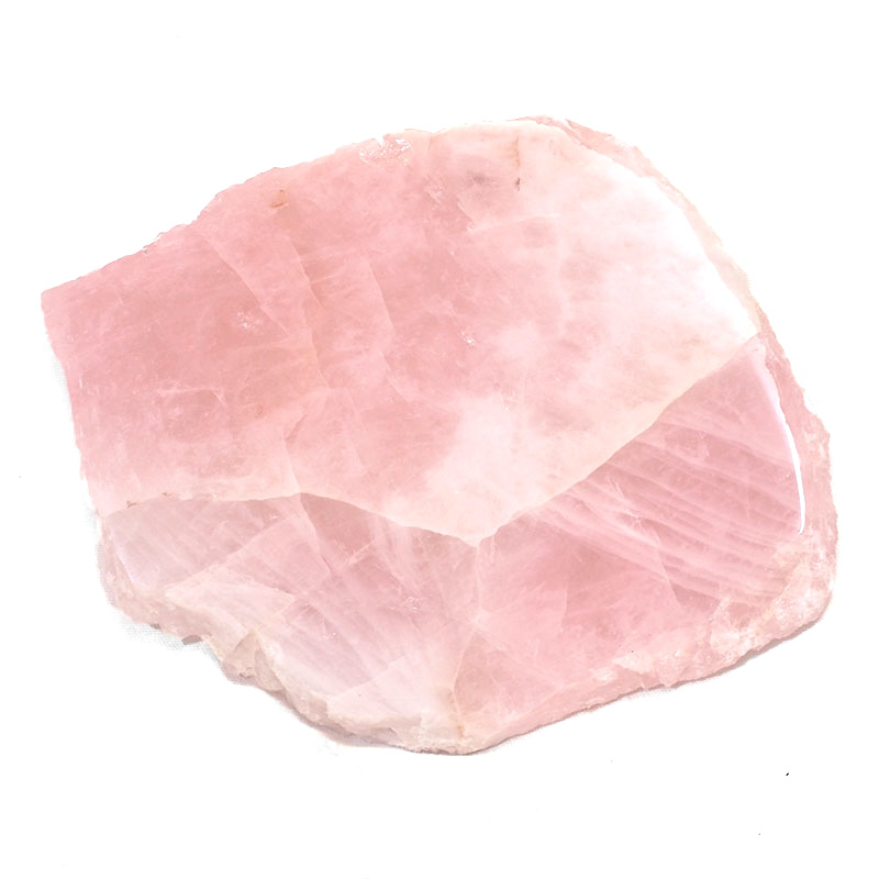 Rose Quartz Polished Slab Plate S876 3 Rose Quartz Crystal Plate S876 | Himalayan Salt Factory