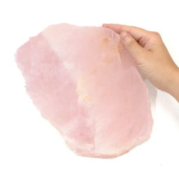 Rose Quartz Polished Slab Plate S877 7 Rose Quartz Crystal Plate S877 | Himalayan Salt Factory