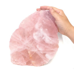 Rose Quartz Polished Slab Plate S879 7 Rose Quartz Crystal Plate S879 | Himalayan Salt Factory