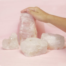 1.4kg Rose Quartz Crystal Lamp Set 4 pieces S386 8 1.4kg Rose Quartz Crystal Lamp Set 4 pieces S386-1 | Himalayan Salt Factory