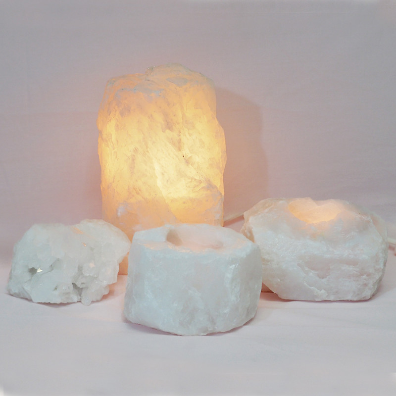 1.99kg Rose Quartz Crystal Lamp Set 4 pieces S382 4 1.99kg Rose Quartz Crystal Lamp Set 4 pieces S382 | Himalayan Salt Factory