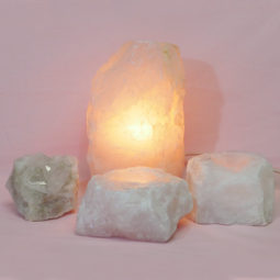 2.3kg Rose Quartz Crystal Lamp Set 4 pieces S389 8 2.3kg Rose Quartz Crystal Lamp Set 4 pieces S389-2 | Himalayan Salt Factory