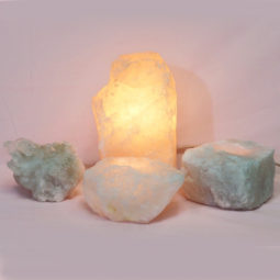 2.3kg Rose Quartz Crystal Lamp Set 4 pieces S390-1 | Himalayan Salt Factory