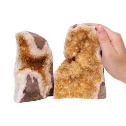 1.90kg Citrine Crystal Geode Specimen Set 2 Pieces S936 6 2.77kg Citrine Crystal Geode Specimen Set 2 Pieces S936 | Himalayan Salt Factory