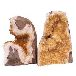 1.90kg Citrine Crystal Geode Specimen Set 2 Pieces S936 7 2.77kg Citrine Crystal Geode Specimen Set 2 Pieces S936 | Himalayan Salt Factory