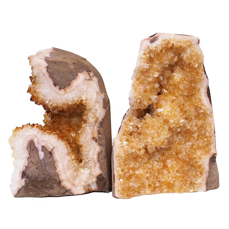 1.90kg Citrine Crystal Geode Specimen Set 2 Pieces S936 5 2.77kg Citrine Crystal Geode Specimen Set 2 Pieces S936 | Himalayan Salt Factory