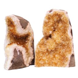 2.77kg Citrine Crystal Geode Specimen Set 2 Pieces S936 | Himalayan Salt Factory