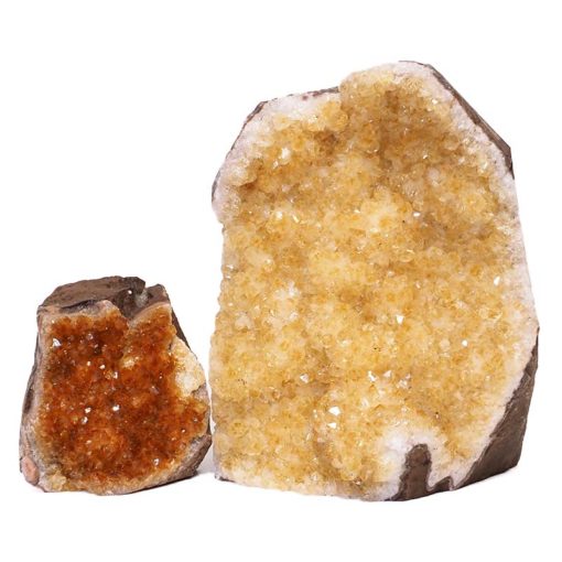 2.77kg Citrine Crystal Geode Specimen Set 2 Pieces S937 | Himalayan Salt Factory