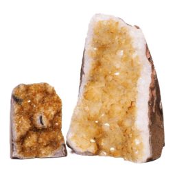 2.77kg Citrine Crystal Geode Specimen Set 2 Pieces S938 | Himalayan Salt Factory