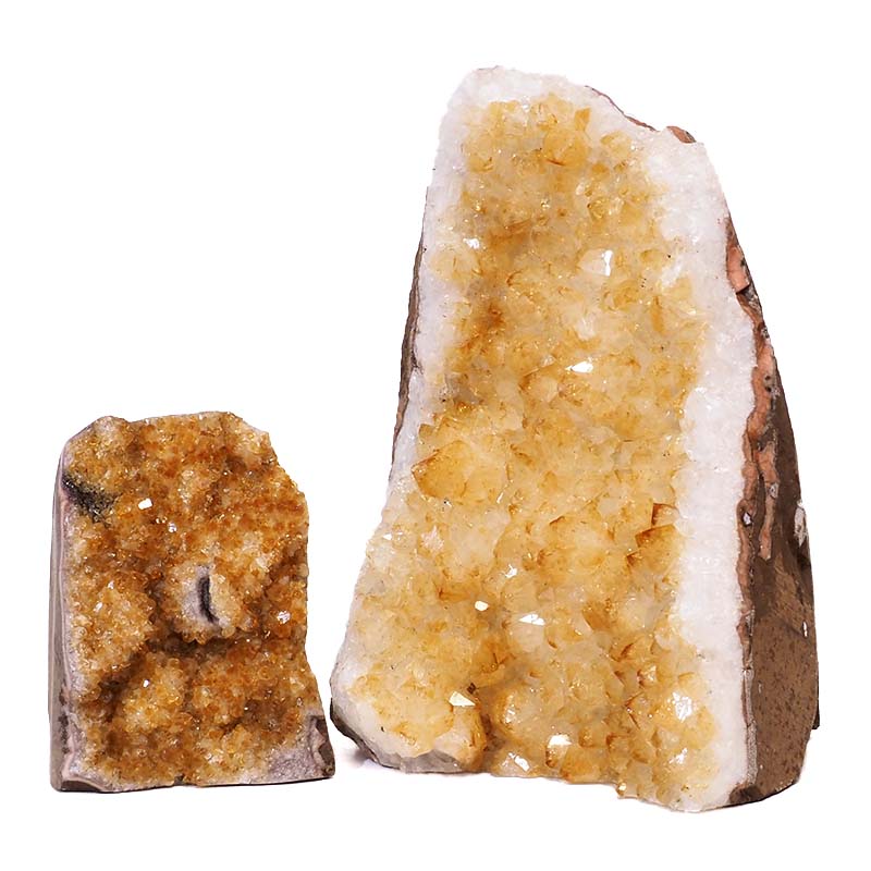 2.14kg Citrine Crystal Geode Specimen Set 2 Pieces S938 3 2.77kg Citrine Crystal Geode Specimen Set 2 Pieces S938 | Himalayan Salt Factory