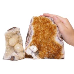 2.28kg Citrine Crystal Geode Specimen Set 2 Pieces S939 6 2.77kg Citrine Crystal Geode Specimen Set 2 Pieces S939 | Himalayan Salt Factory
