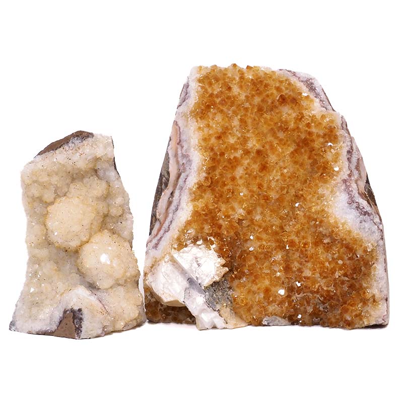 2.28kg Citrine Crystal Geode Specimen Set 2 Pieces S939 5 2.77kg Citrine Crystal Geode Specimen Set 2 Pieces S939 | Himalayan Salt Factory