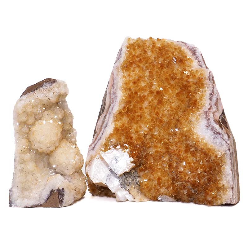 2.28kg Citrine Crystal Geode Specimen Set 2 Pieces S939 3 2.77kg Citrine Crystal Geode Specimen Set 2 Pieces S939 | Himalayan Salt Factory